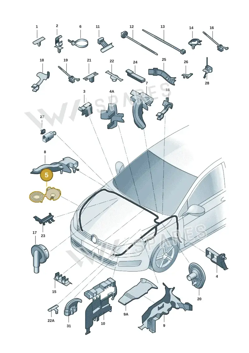 7M0971260B — Volkswagen Tharu (2020-2020) diagram 2be971850, position 5