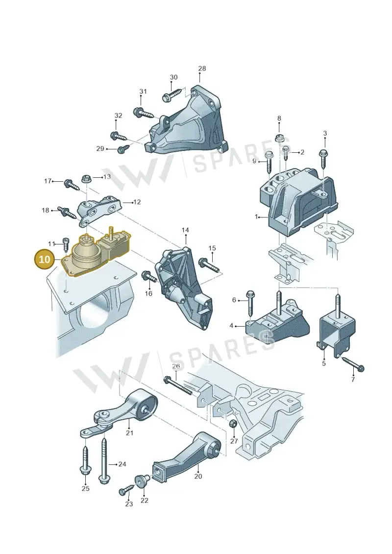 7M3199132N — Volkswagen Sharan (2008-2010) diagram 244199200, position 10