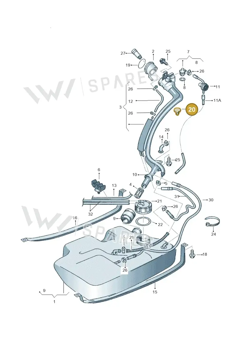 7M3201254 — SEAT Alhambra (2006-2010) diagram 406201050, position 20