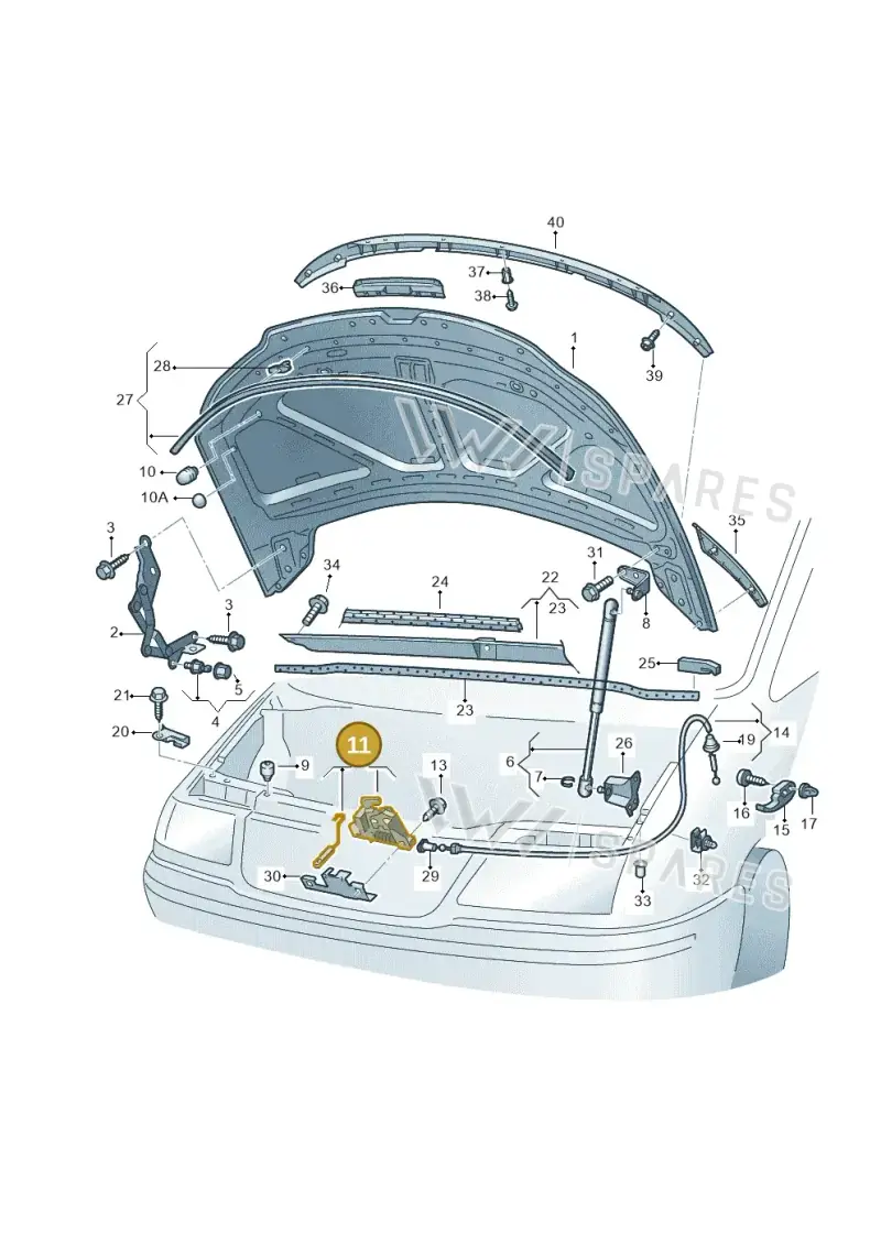 7M3823509E — Volkswagen Sharan (2008-2010) diagram 245823100, position 11