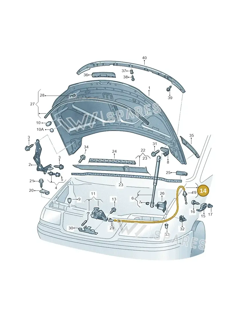 7M3823531B — Volkswagen Sharan (2008-2010) diagram 245823100, position 14