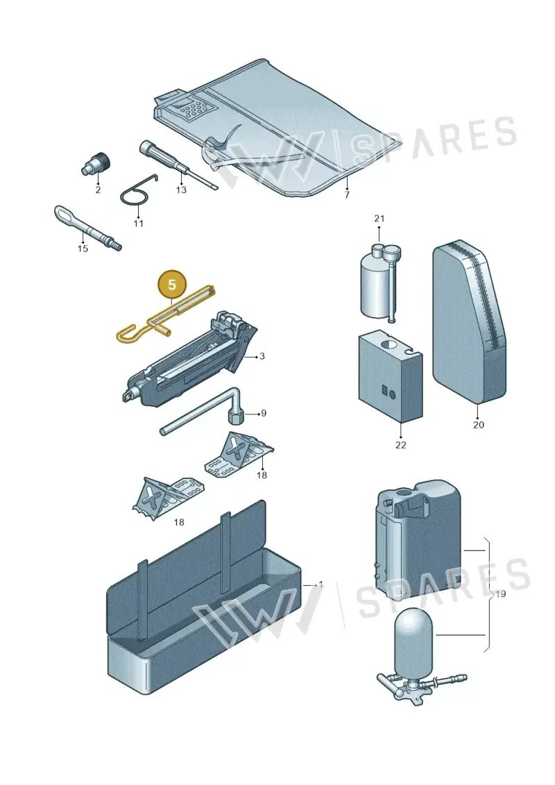 7N0011221 — Volkswagen Sharan BlueMotion (2015-2022) diagram 689012000, position 5