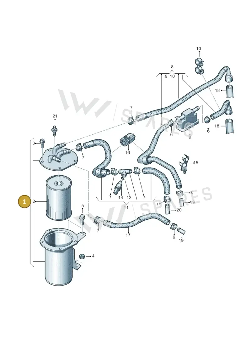7N0127400A — Volkswagen Tiguan 4Motion (2011-2018) diagram 719127200, position 1