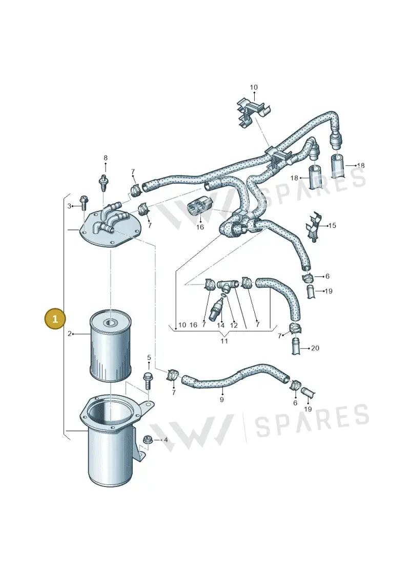 7N0127400E — Volkswagen Passat CC (2011-2016) diagram 702127400, position 1
