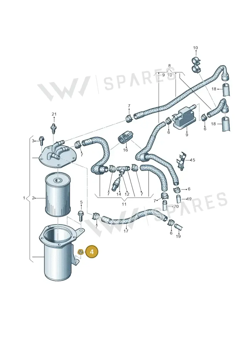7N0127433A — Volkswagen Tiguan 4Motion (2011-2018) diagram 719127200, position 4