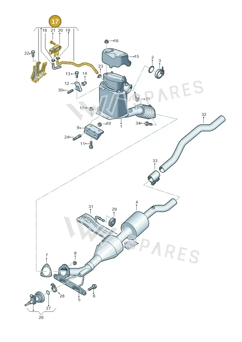 7N0131552 — Volkswagen Sharan Blue Motion (2010-2015) diagram 689253700, position 17