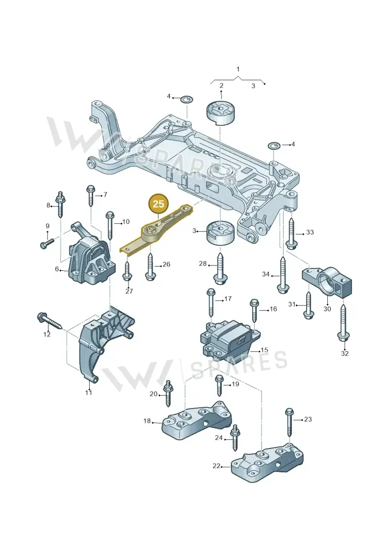 7N0199855D — Volkswagen Sharan BlueMotion (2015-2022) diagram 689199250, position 25