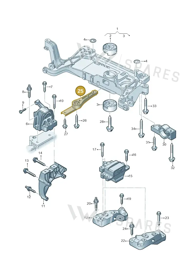 7N0199855D — Volkswagen Sharan BlueMotion (2015-2022) diagram 689199300, position 25