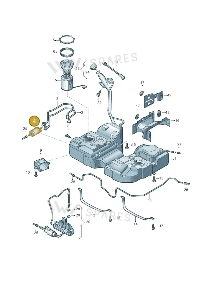 7N0201051A — Volkswagen Sharan BlueMotion (2015-2022) diagram 689201400, position 4