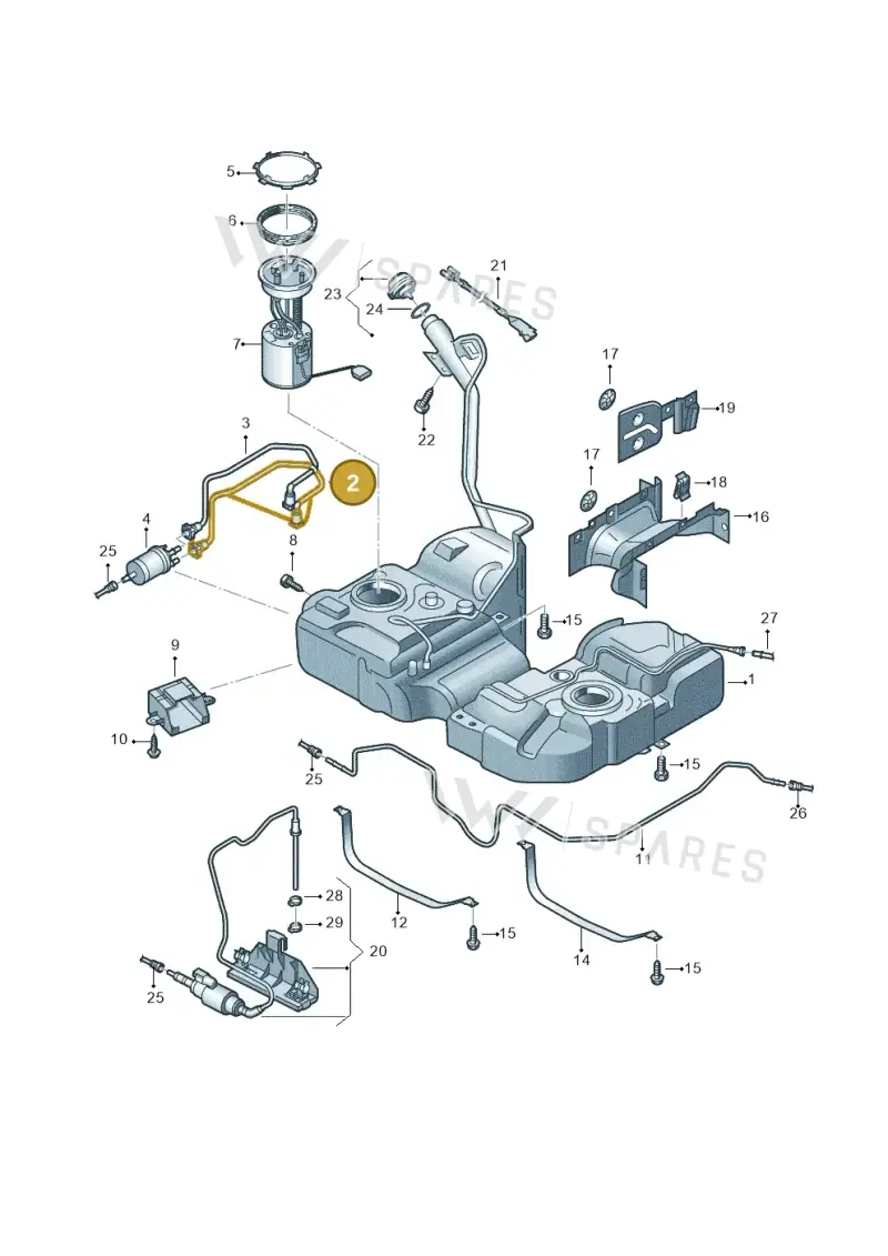 7N0201293A — Volkswagen Sharan BlueMotion (2015-2022) diagram 689201400, position 2