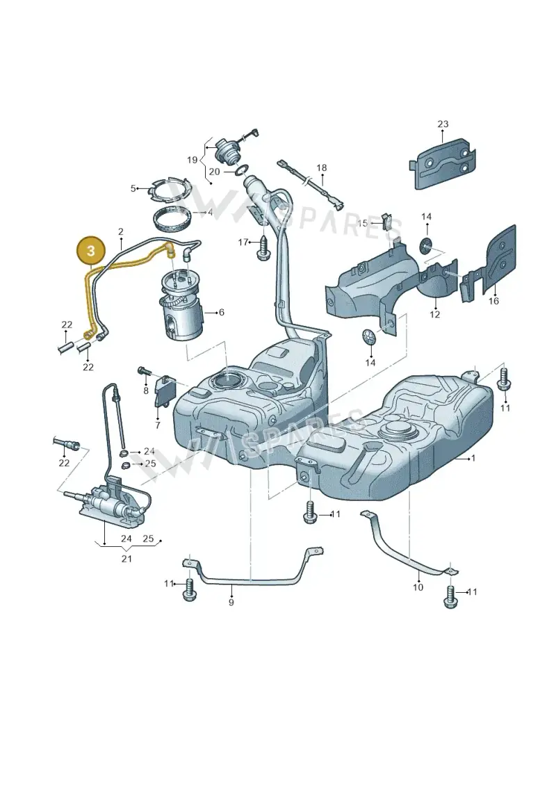 7N0201294 — Volkswagen Sharan BlueMotion (2015-2022) diagram 689201600, position 3