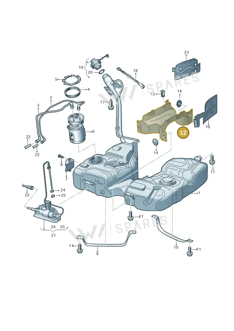 7N0201308C — Volkswagen Sharan BlueMotion (2015-2022) diagram 689201600, position 12