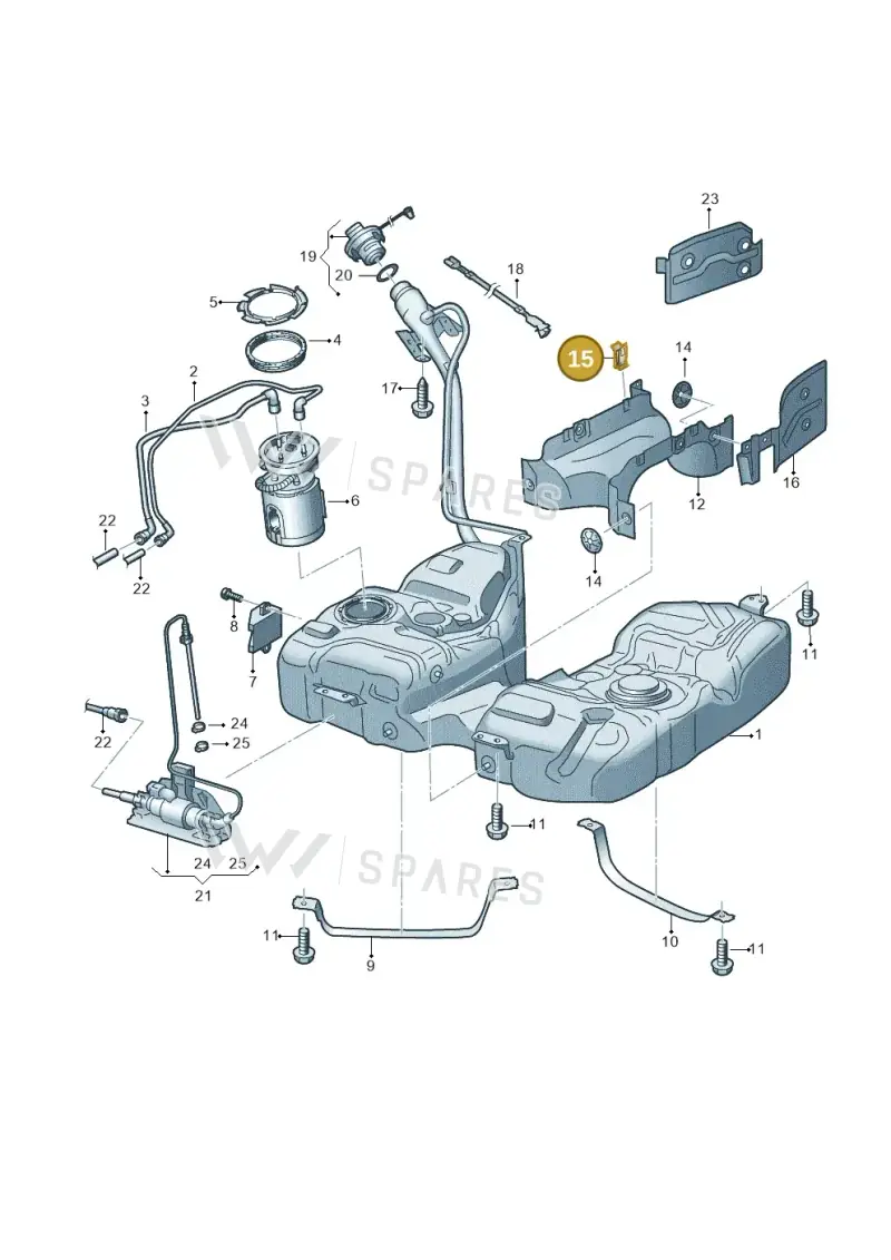 7N0201402 — Volkswagen Sharan BlueMotion (2015-2022) diagram 689201600, position 15