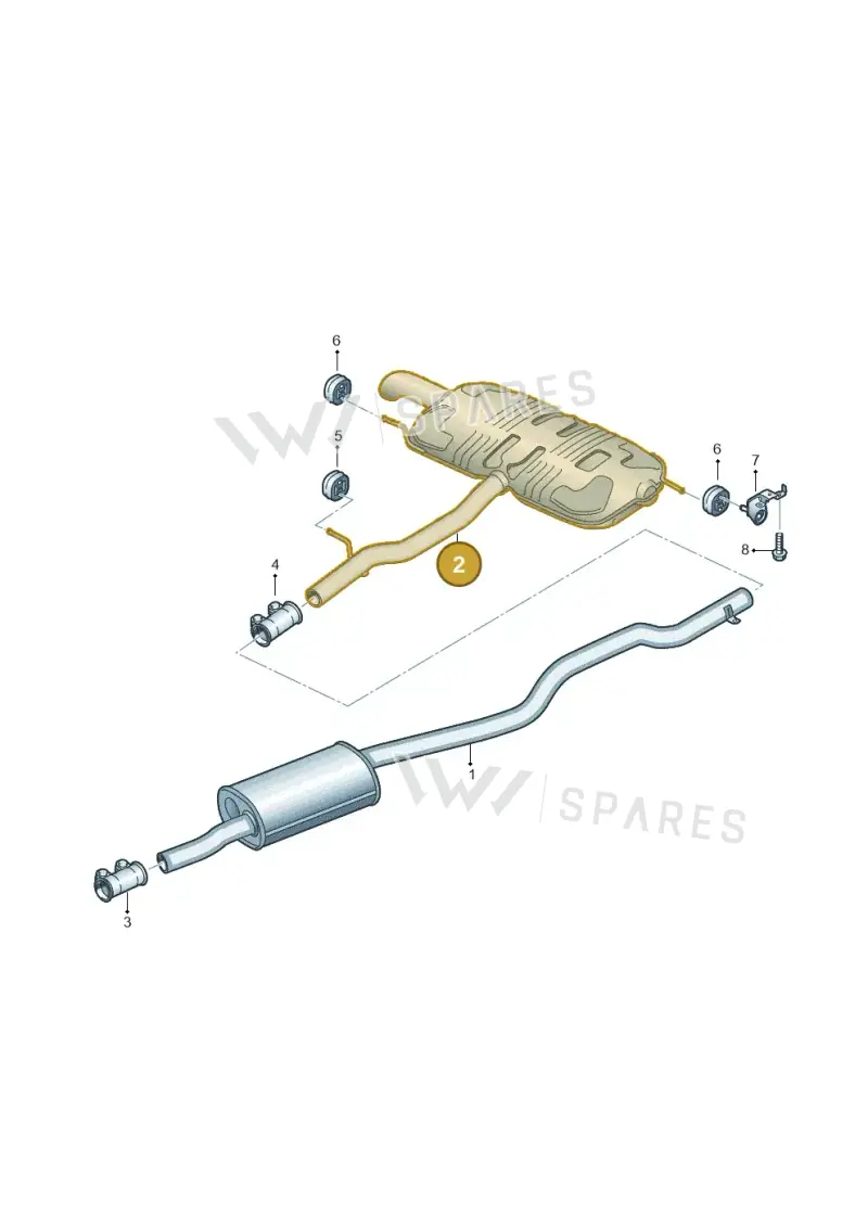 7N0253609AH — Volkswagen Sharan BlueMotion (2015-2022) diagram 863253600, position 2