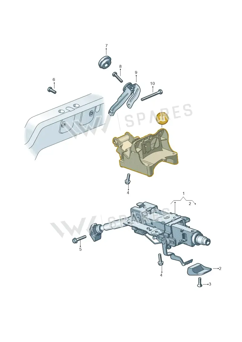 7N0419250C — Volkswagen GOLF PLUS              08> (2007-) diagram 626419300, position 11