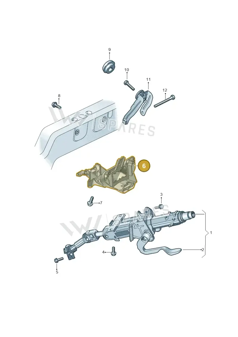 7N0419250C — Volkswagen Sharan BlueMotion (2015-2022) diagram 863419300, position 6