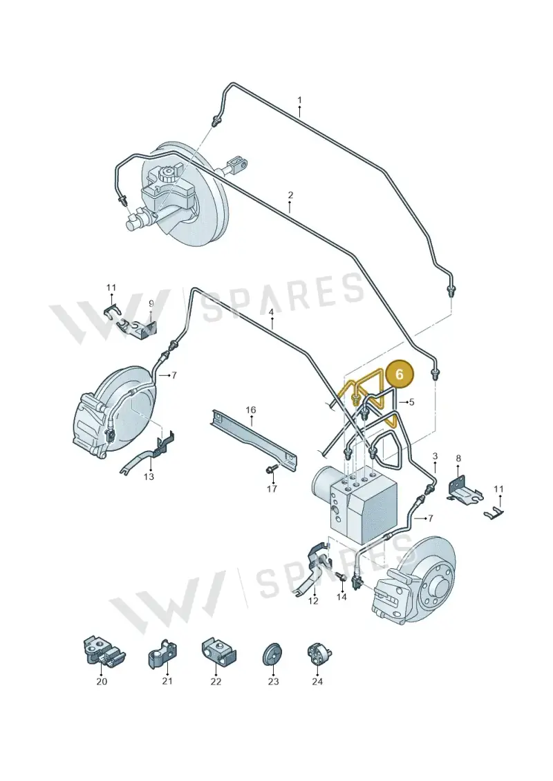 7N0614726 — Volkswagen Sharan Blue Motion (2010-2015) diagram 689611250, position 6