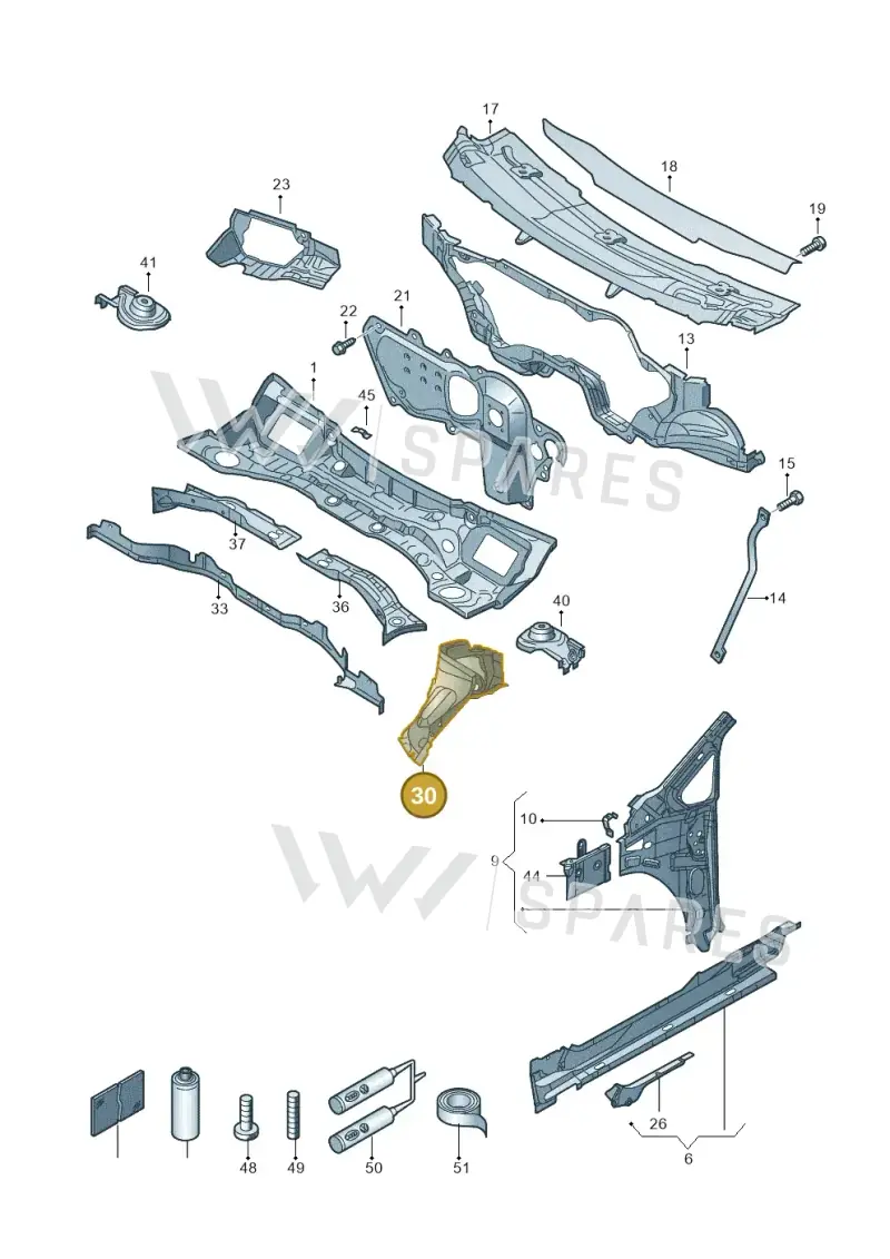 7N0805115 — Volkswagen Sharan BlueMotion (2015-2022) diagram 863803000, position 30