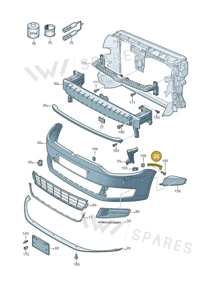 7N0807184 — Volkswagen Sharan Blue Motion (2010-2015) diagram 689807000, position 35