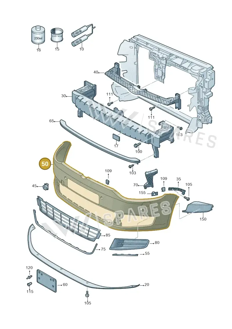 7N0807217GGRU — Volkswagen Sharan BlueMotion (2015-2022) diagram 689807000, position 50