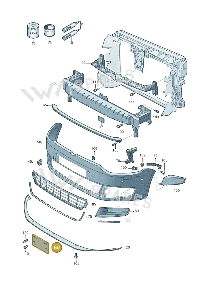 7N08072879B9 — Volkswagen Sharan BlueMotion (2015-2022) diagram 689807000, position 60