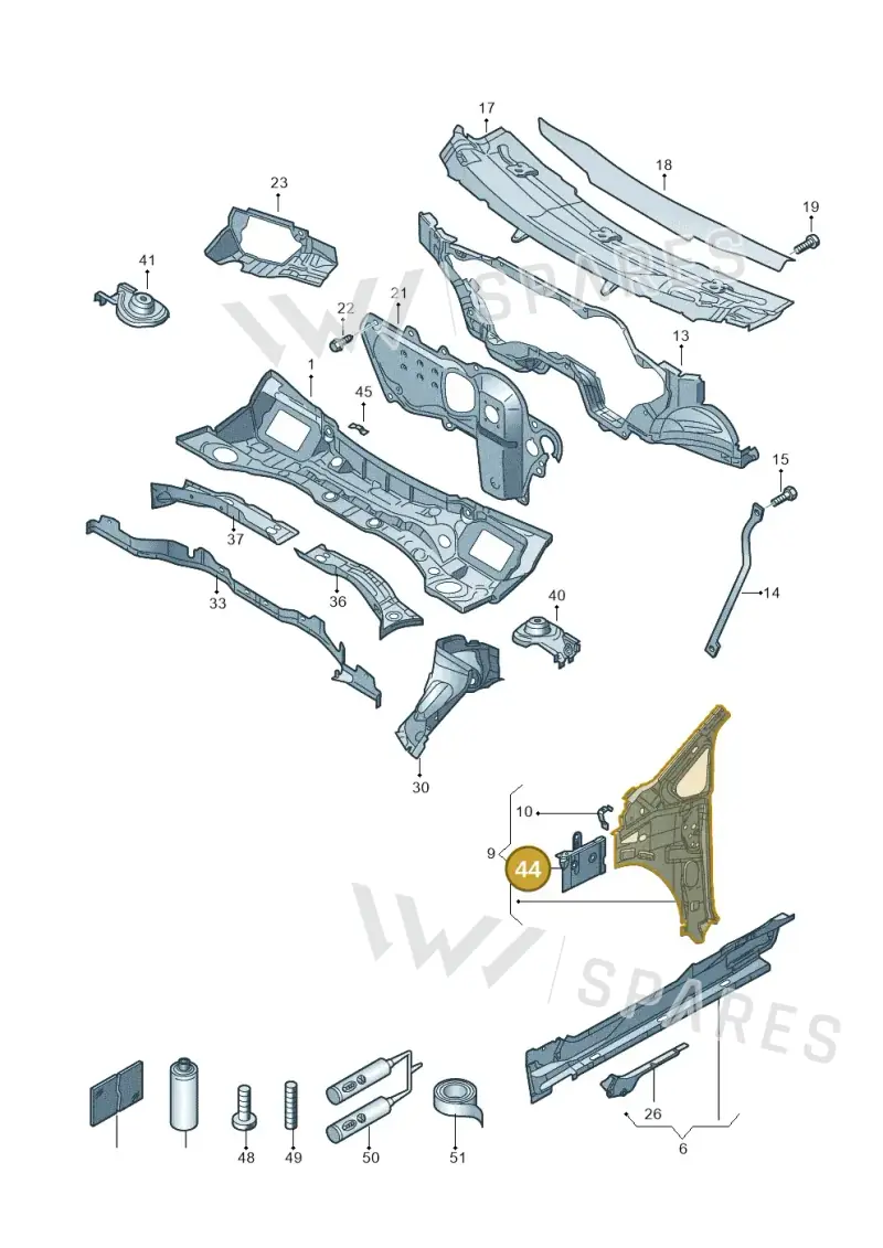 7N0809145 — Volkswagen Sharan BlueMotion (2015-2022) diagram 863803000, position 44