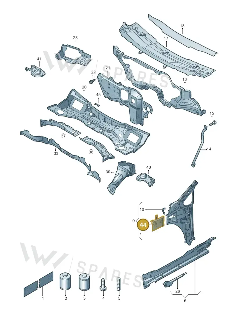 7N0809146 — Volkswagen Sharan Blue Motion (2010-2015) diagram 689803000, position 44