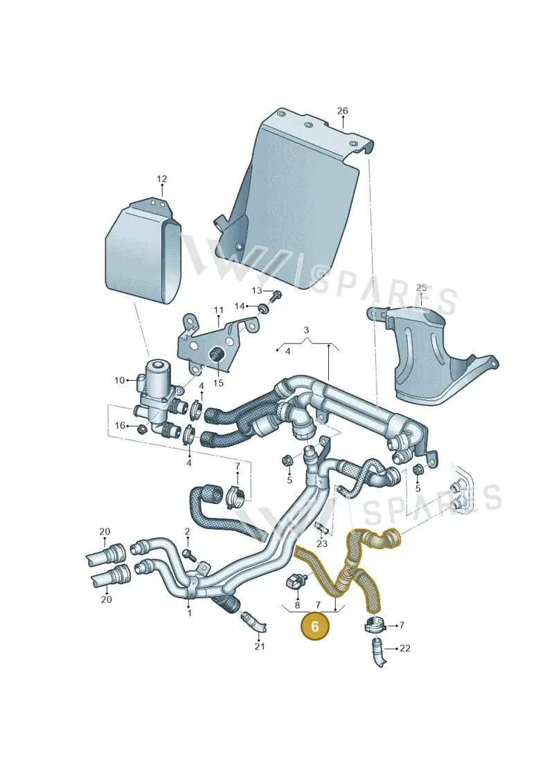 7N0815369J — Volkswagen Sharan BlueMotion (2015-2022) diagram 863819850, position 6