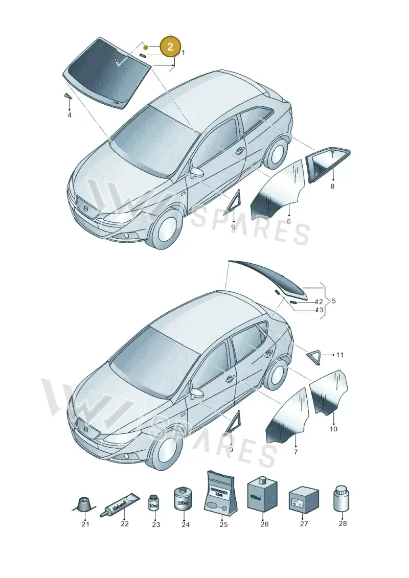 7N0845543A — SEAT Ibiza (2015-) diagram 879845000, position 2