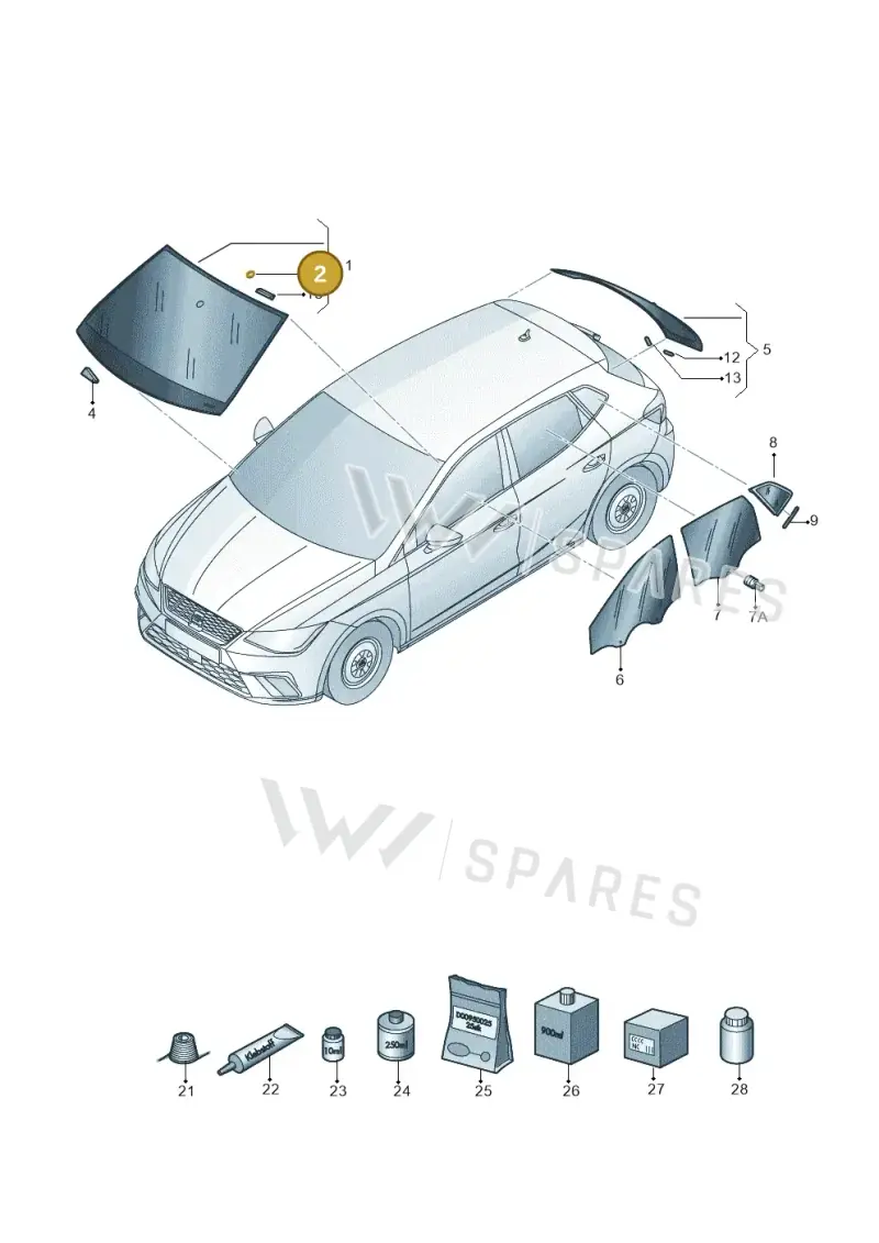 7N0845543A — SEAT Arona (2017-) diagram 835845000, position 2