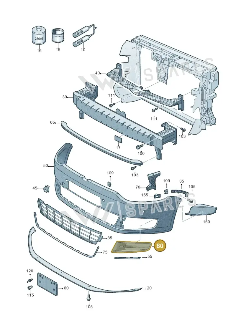 7N0853666A9B9 — Volkswagen Sharan BlueMotion (2015-2022) diagram 689807000, position 80