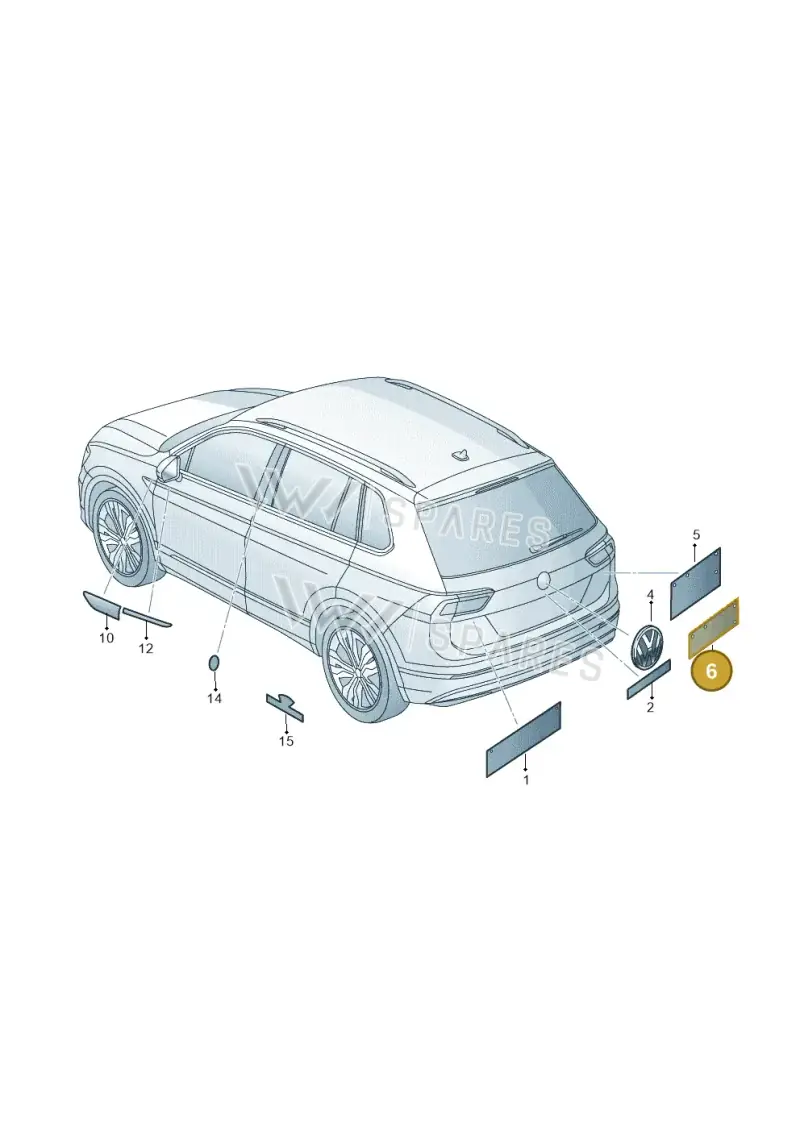 7N0853675H2ZZ — Volkswagen Tiguan 2.0 4Motion (2016-2024) diagram 884853500, position 6