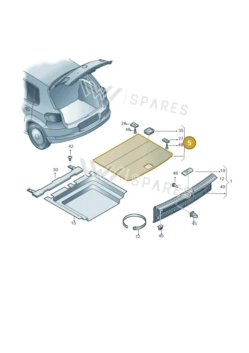 7N0863463A6B5 — Volkswagen Sharan BlueMotion (2015-2022) diagram 689863800, position 5