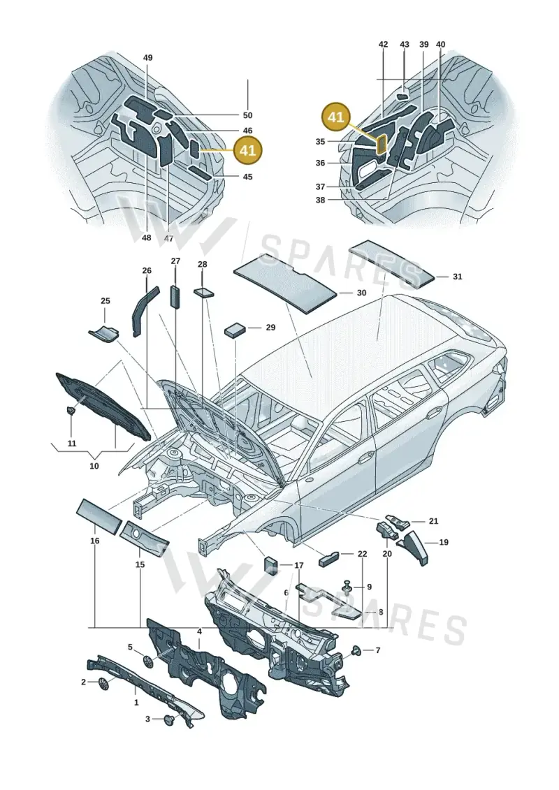7N0864733A — Volkswagen Passat estate (2023-) diagram 3j0863200, position 41