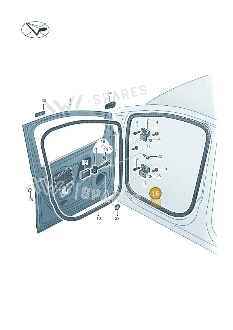 7N0867911C9B9 — Volkswagen Sharan BlueMotion (2015-2022) diagram 689831000, position 16
