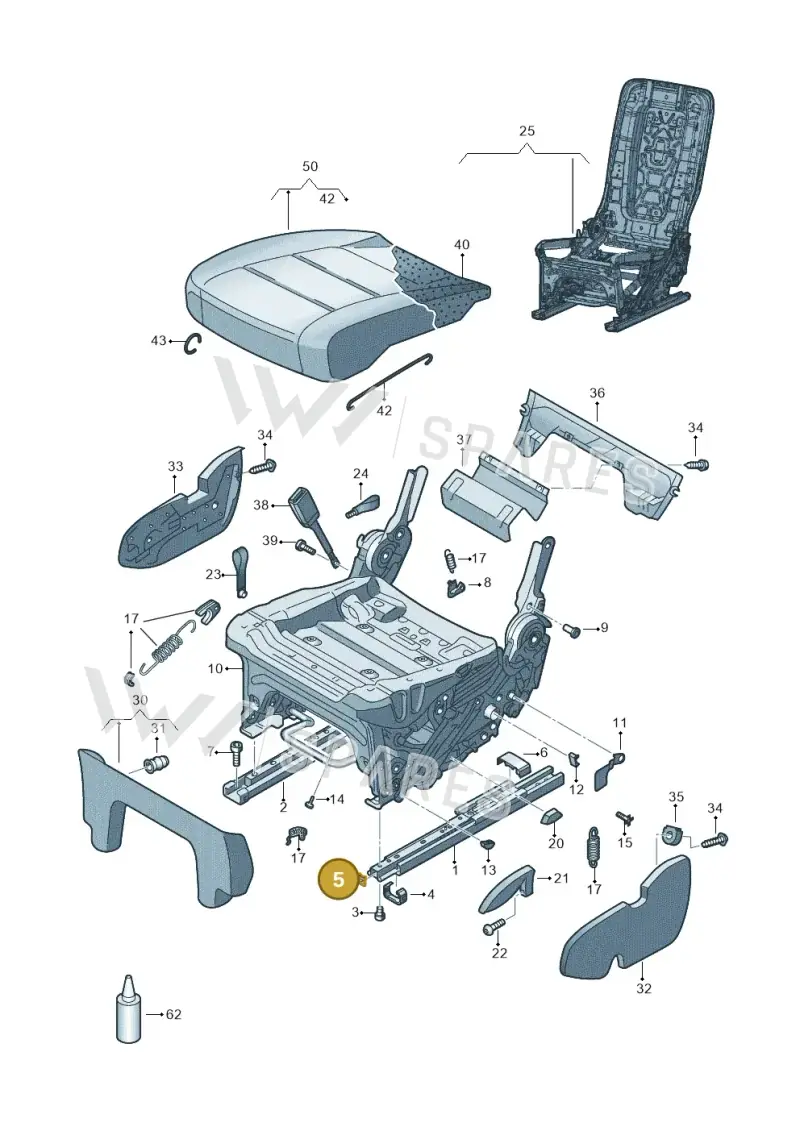 7N0883387 — Volkswagen Sharan BlueMotion (2015-2022) diagram 689883200, position 5