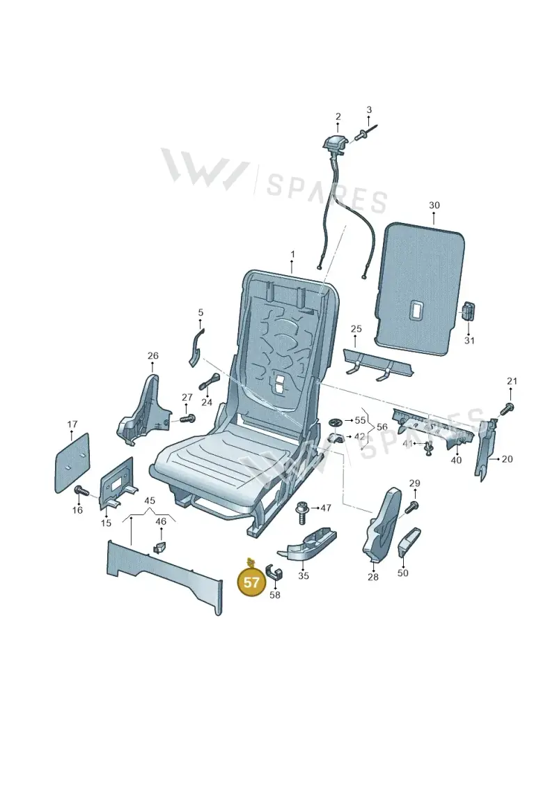 7N0883387 — Volkswagen Atlas (2023-2024) diagram 829885050, position 57