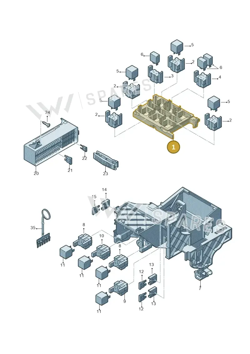 7N0937503 — Volkswagen Sharan BlueMotion (2015-2022) diagram 689937100, position 1