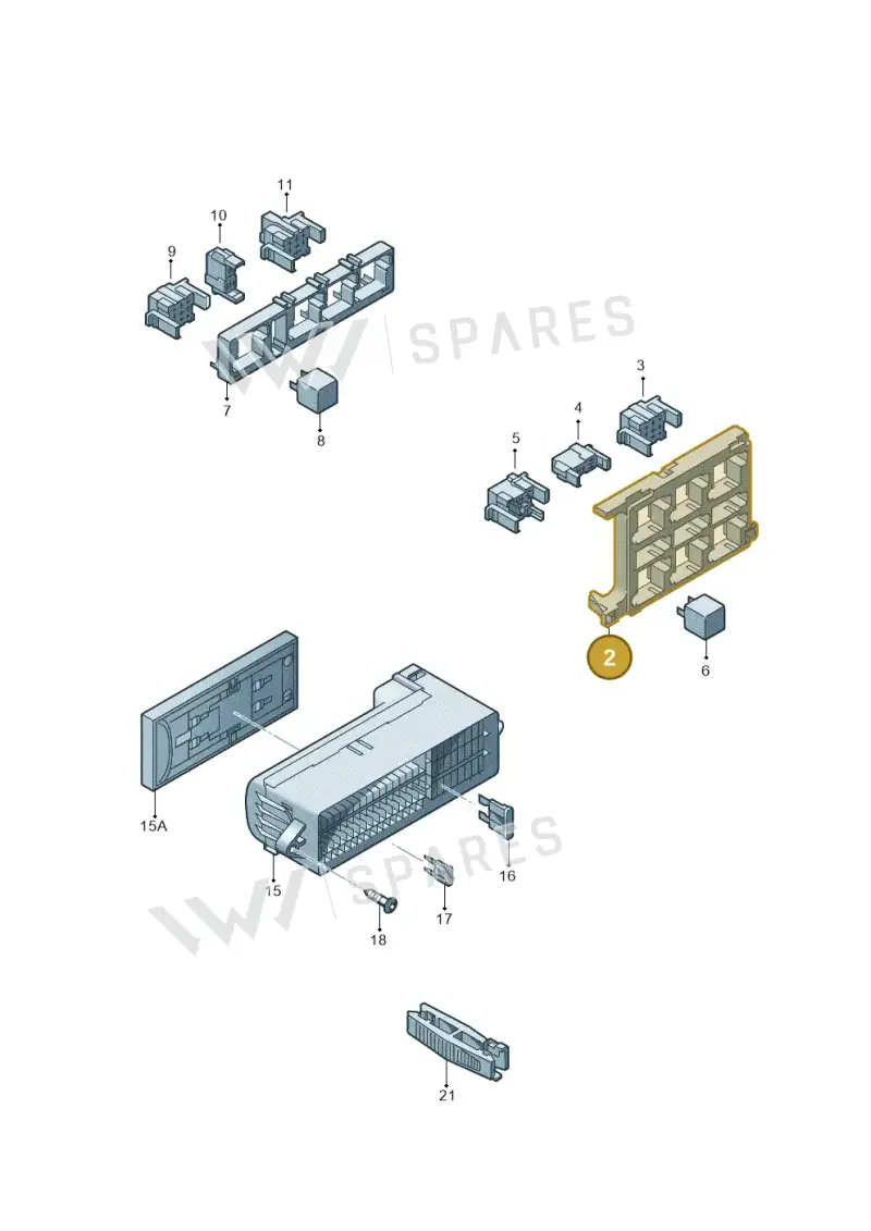 7N0937503 — Volkswagen Caddy Maxi Kombi (2010-2015) diagram 694937000, position 2