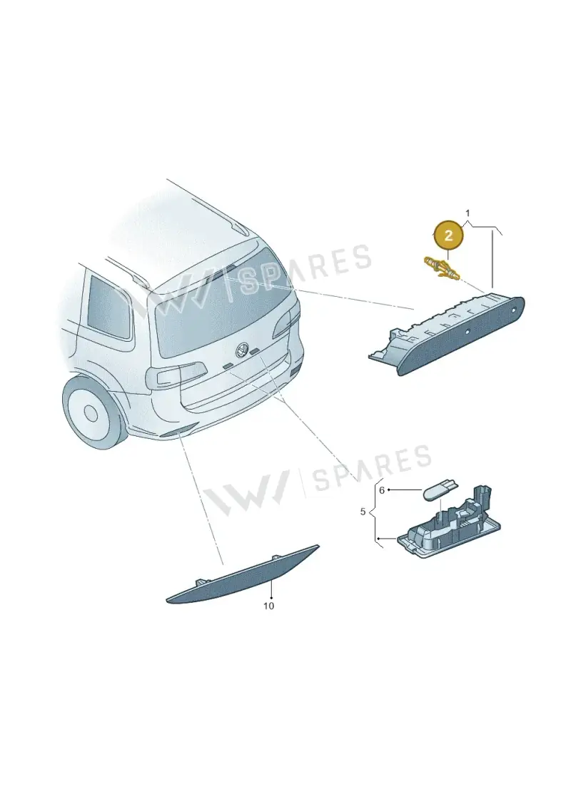7N0955993 — Volkswagen Touran 2.0 (2010-2015) diagram 694945100, position 2