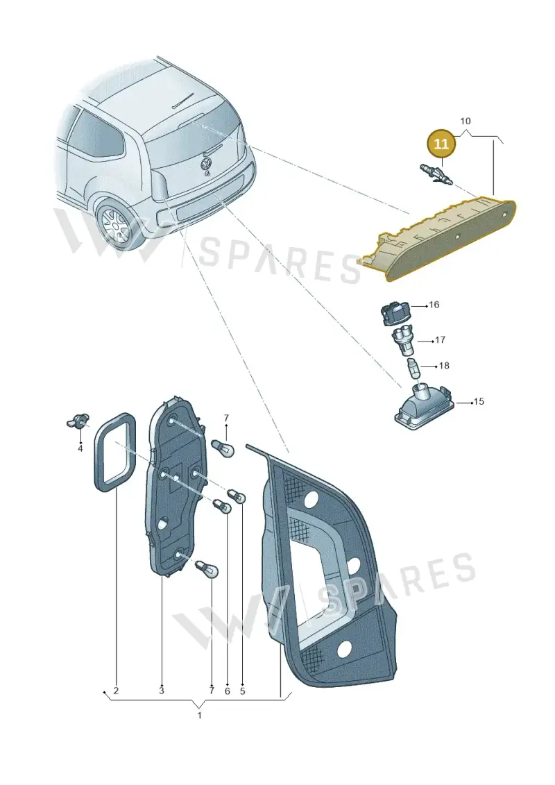 7N0955993 — Volkswagen Up! 1.0 TSI (2013-2017) diagram 723945000, position 11