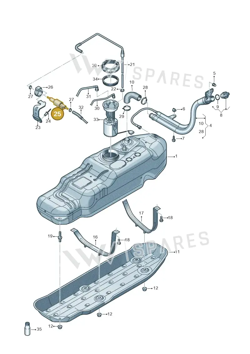 7N0963303A — Volkswagen Amarok twin cab (2022-) diagram 894201700, position 25