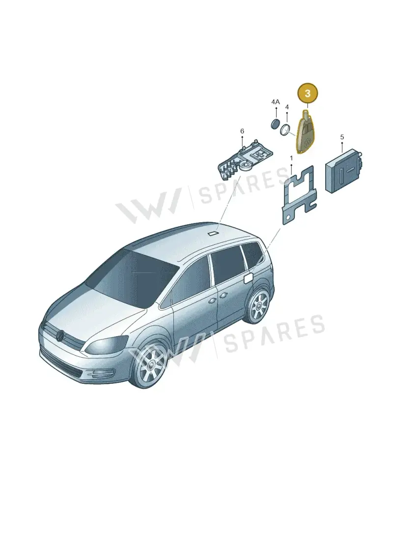 7N0963511A — Volkswagen Sharan BlueMotion (2015-2022) diagram 689963200, position 3