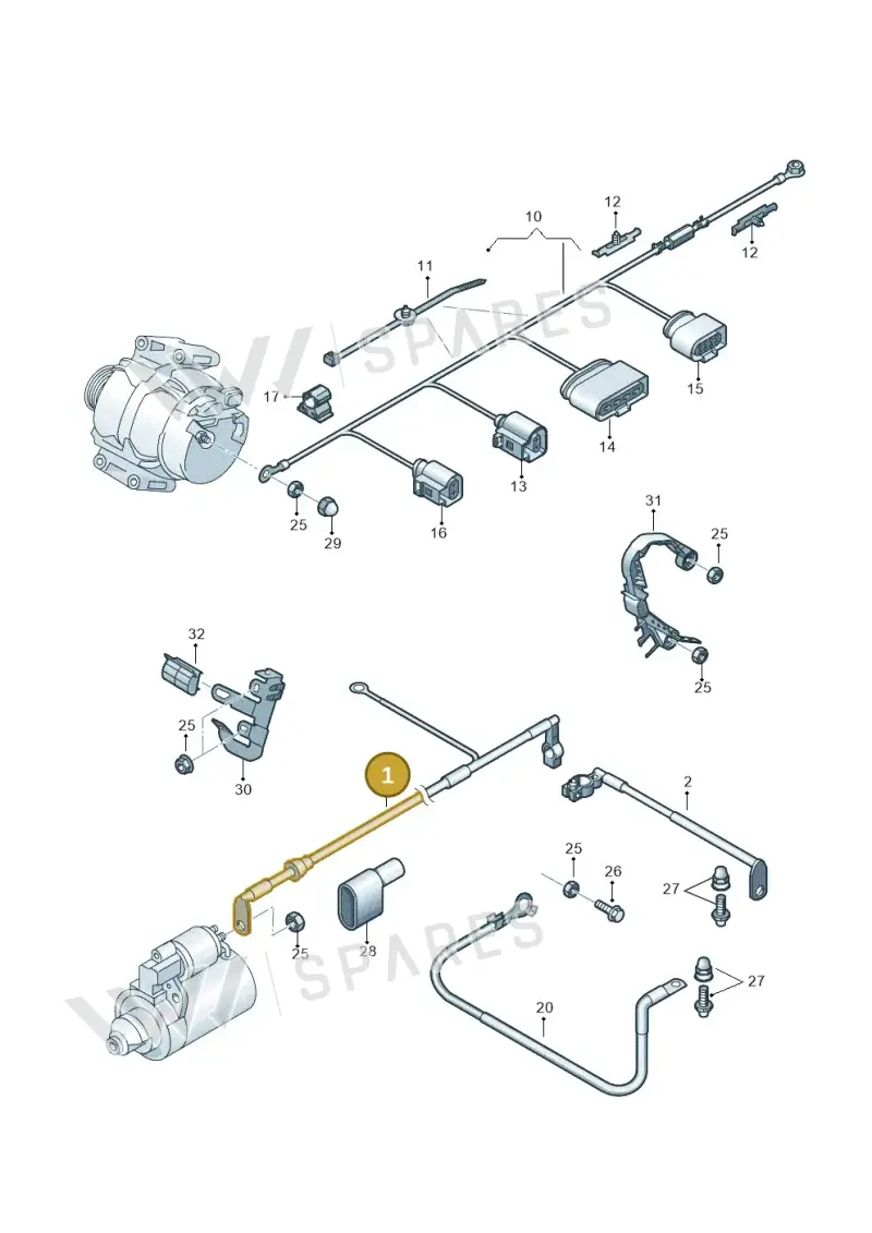 7N0971228G — Volkswagen Sharan BlueMotion (2015-2022) diagram 863971010, position 1