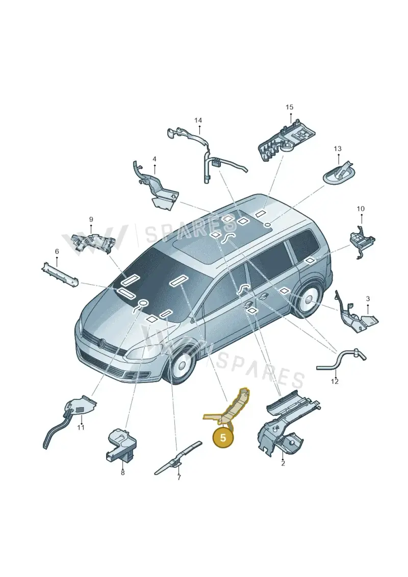 7N0971445B — Volkswagen Sharan BlueMotion (2015-2022) diagram 689972010, position 5