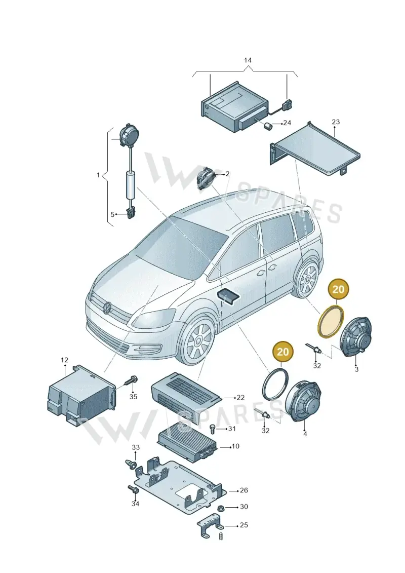 7N0971798 — SEAT Alhambra Stylance (2010-2013) diagram 689035350, position 20