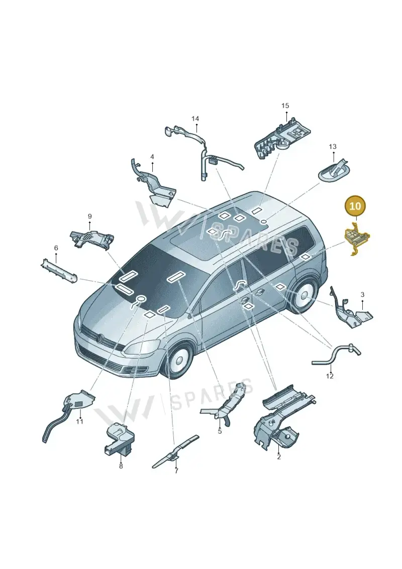 7N0971845 — Volkswagen Sharan BlueMotion (2015-2022) diagram 689972010, position 10