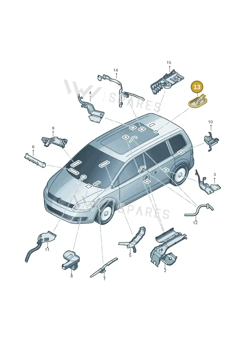 7N0971896E — Volkswagen Sharan BlueMotion (2015-2022) diagram 689972010, position 13