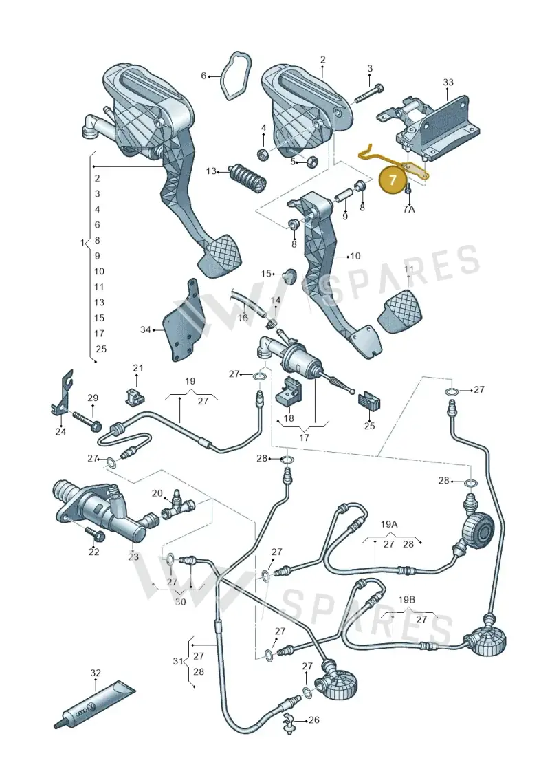 7N1721913 — Volkswagen Golf Plus 1.6 (2009-2011) diagram 409721250, position 7