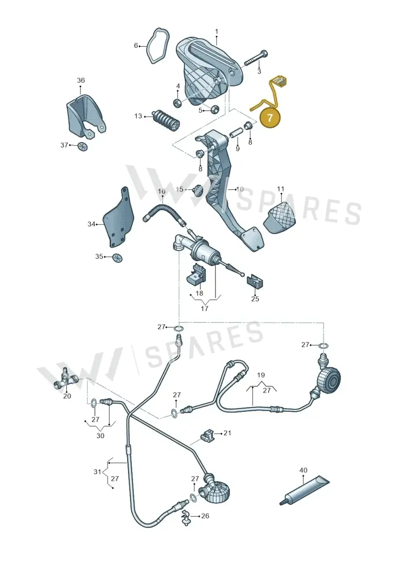 7N1721913 — Volkswagen Sharan BlueMotion (2015-2022) diagram 863721250, position 7